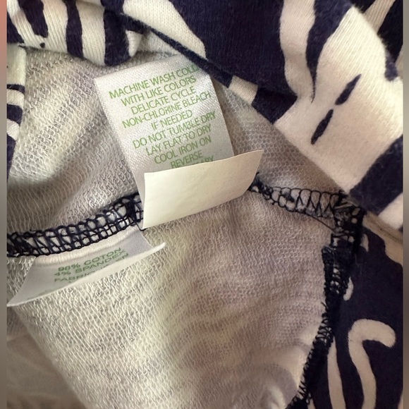 Lilly Pulitzer Skipper Popover Navy Blue White Zebra Print XS - Picture 12 of 12